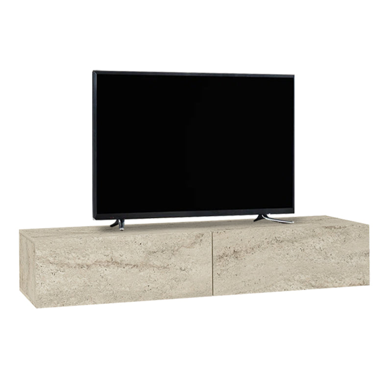 Έπιπλο τηλεόρασης επιτοίχιο Aristo  με LED χρώμα travertine 135x31,6x25εκ. - Pakobazaar