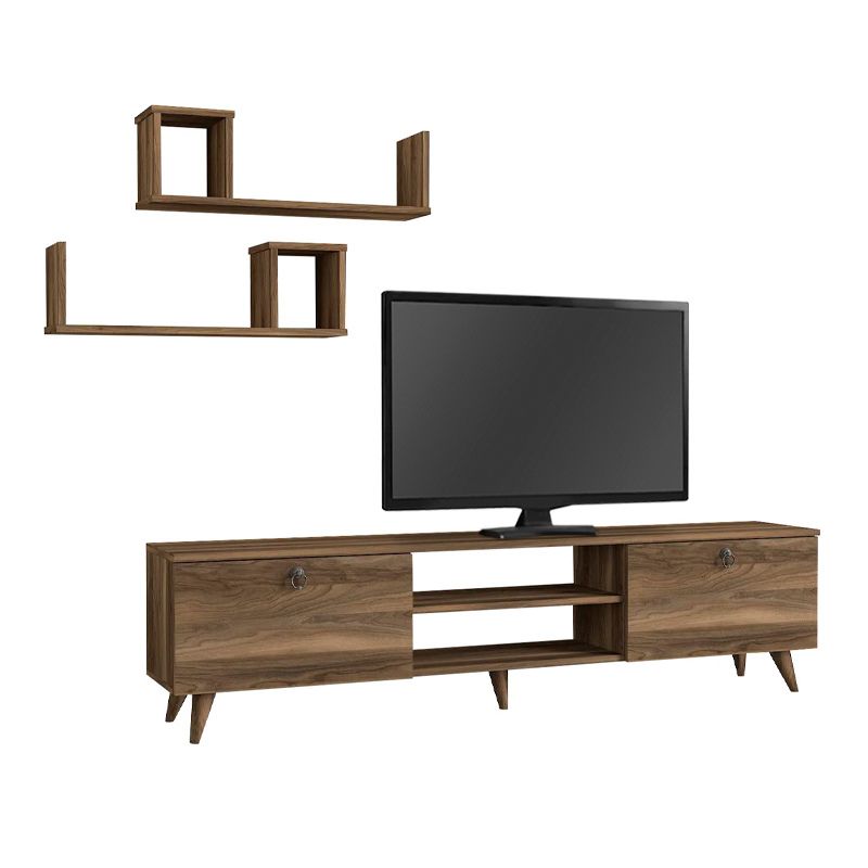 Έπιπλο τηλεόρασης Seddra  χρώμα καρυδί 180x31,5x45εκ. - Pakobazaar