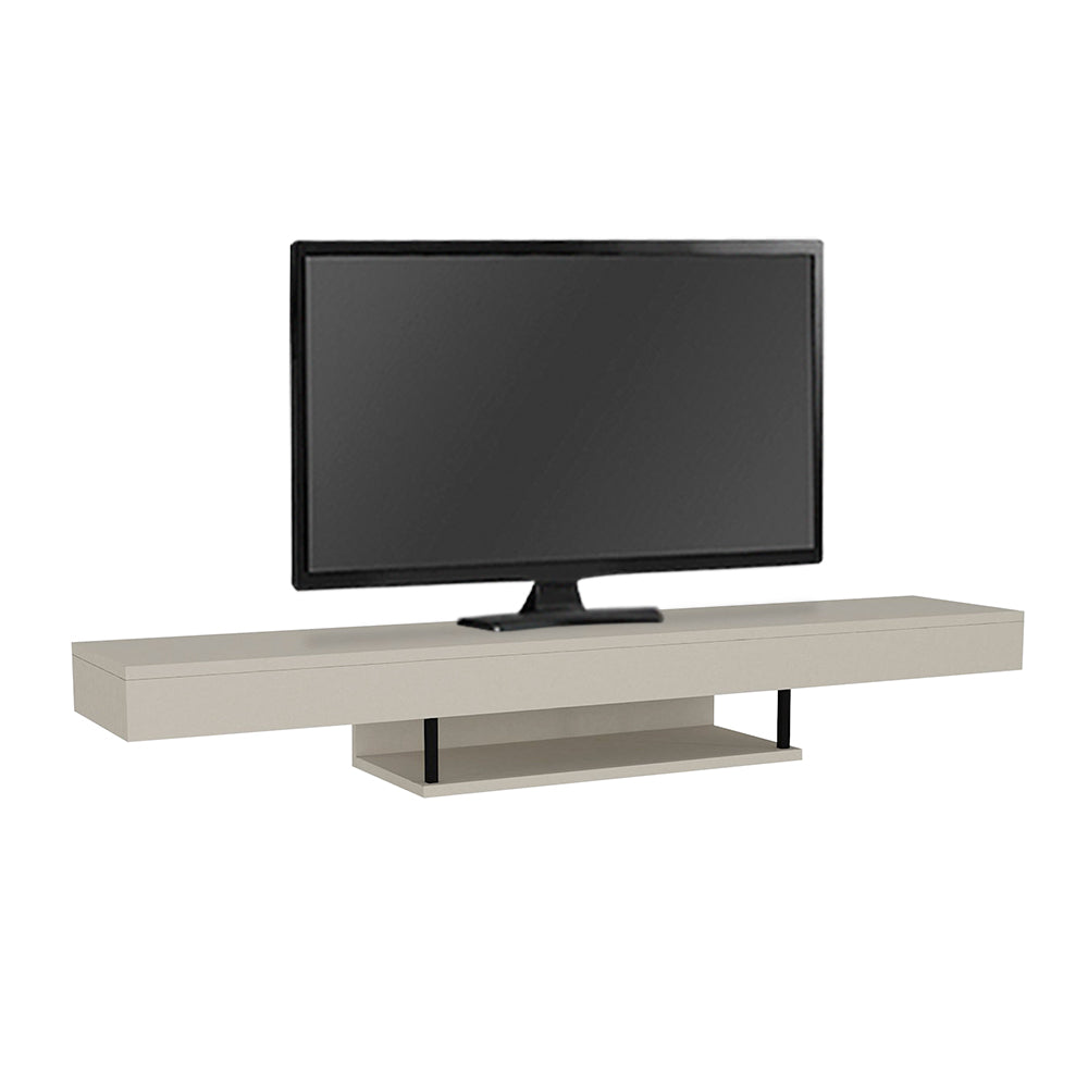Έπιπλο τηλεόρασης επιτοίχιο Albares  με LED χρώμα sandstone 150x29,6x22εκ.