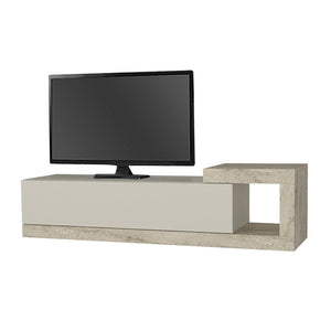 Έπιπλο τηλεόρασης επιτοίχιο Volare  χρώμα sandstone - travertine 150x29,6x38,6εκ.