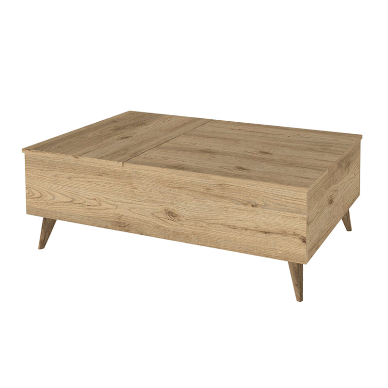 Τραπεζάκι σαλονιού Roy  με σερβιτόρο χρώμα sepet oak 121x69x40εκ. - Pakobazaar