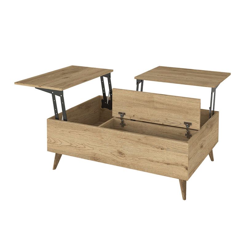 Τραπεζάκι σαλονιού Roy  με σερβιτόρο χρώμα sepet oak 121x69x40εκ. - Pakobazaar