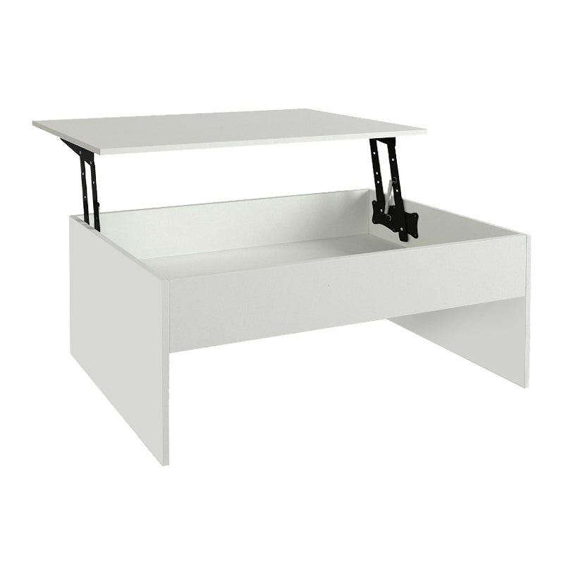 Τραπεζάκι σαλονιού Devon  με σερβιτόρο χρώμα λευκό 110x60x44,8εκ.