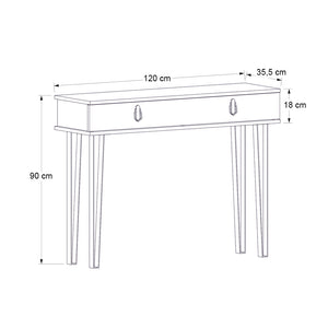 Κονσόλα Helsinki  χρώμα καρυδί 120x35,5x90εκ.
