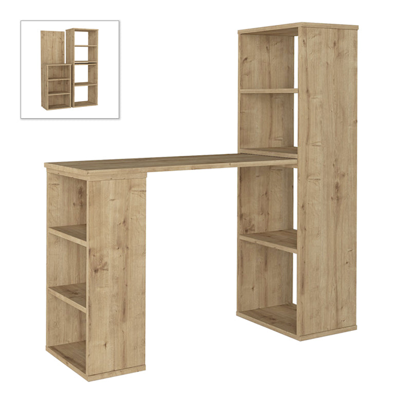 Γραφείο εργασίας πολυμορφικό Last  χρώμα sapphire oak 119x44,7x123εκ.