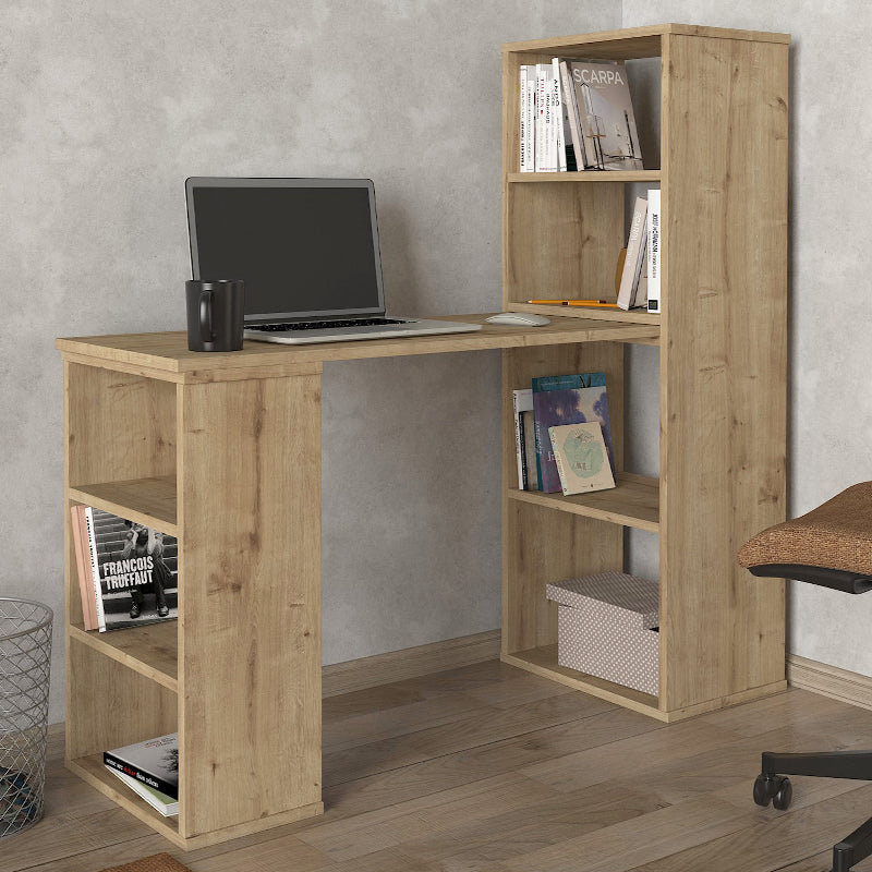 Γραφείο εργασίας πολυμορφικό Last  χρώμα sapphire oak 119x44,7x123εκ.