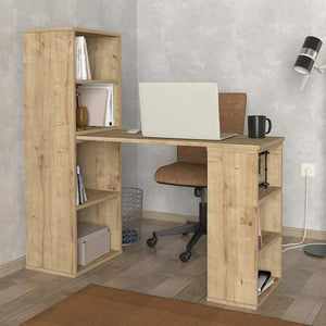 Γραφείο εργασίας πολυμορφικό Last  χρώμα sapphire oak 119x44,7x123εκ.