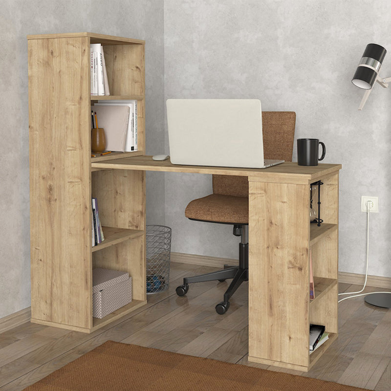 Γραφείο εργασίας πολυμορφικό Last  χρώμα sapphire oak 119x44,7x123εκ.