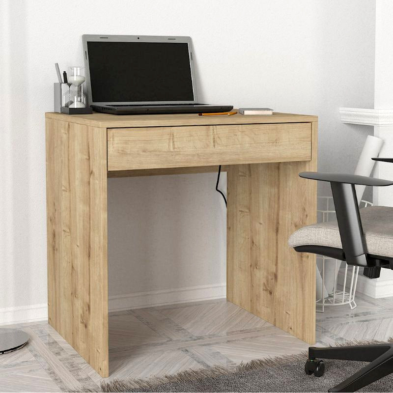 Γραφείο εργασίας Mida  χρώμα sapphire oak 72x60x73,8εκ.