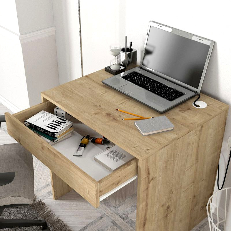 Γραφείο εργασίας Mida  χρώμα sapphire oak 72x60x73,8εκ.