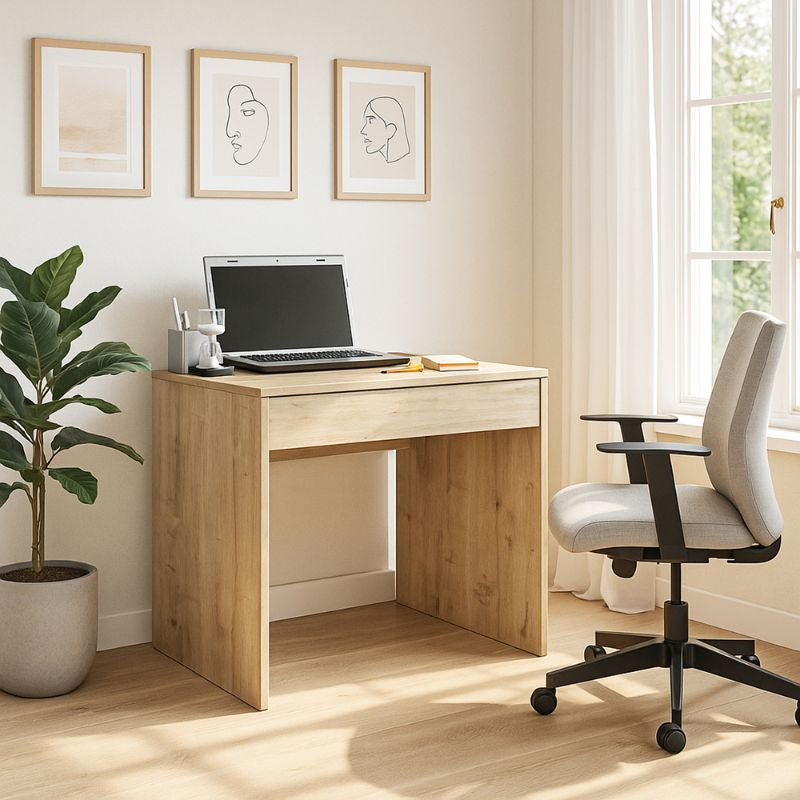 Γραφείο εργασίας Mida  χρώμα sapphire oak 72x60x73,8εκ.