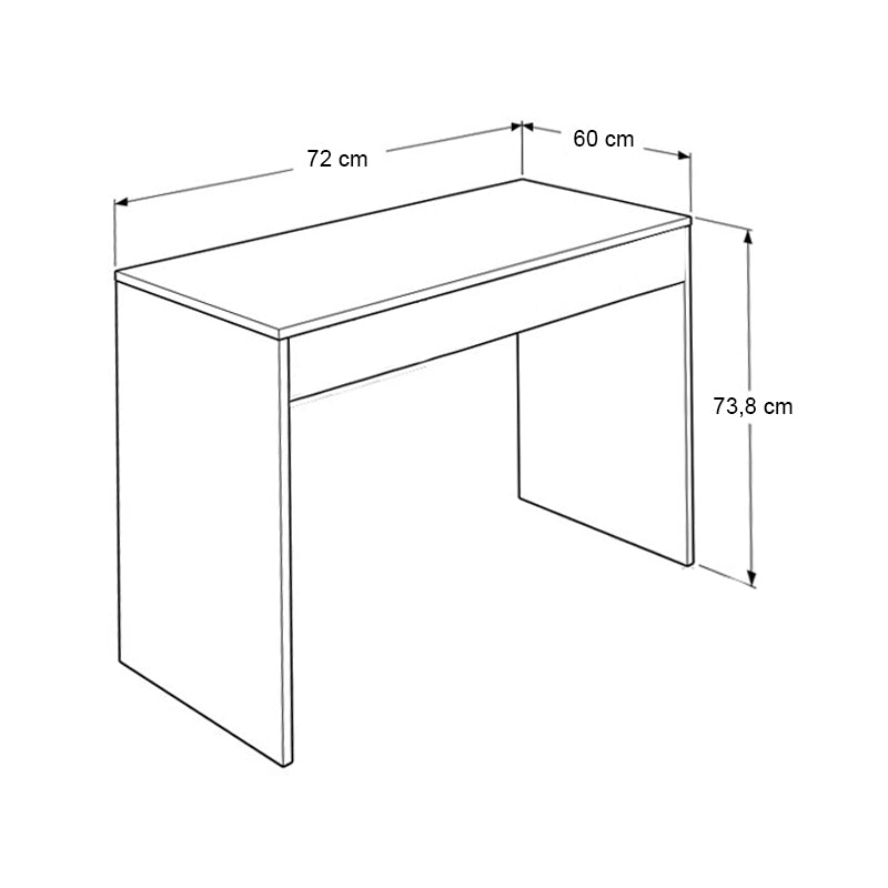 Γραφείο εργασίας Mida  χρώμα sapphire oak 72x60x73,8εκ.