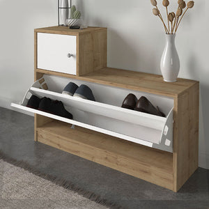 Έπιπλο εισόδου Galina  χρώμα sapphire oak - λευκό 91,8x27x70εκ. - Pakobazaar