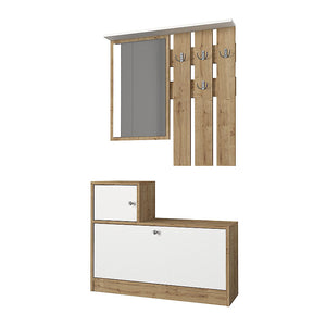 Έπιπλο εισόδου Galina  χρώμα sapphire oak - λευκό 91,8x27x70εκ. - Pakobazaar
