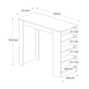 Τραπέζι μπαρ Monaco  χρώμα ανθρακί - sapphire oak 120x51,6x101,8εκ. - Pakobazaar