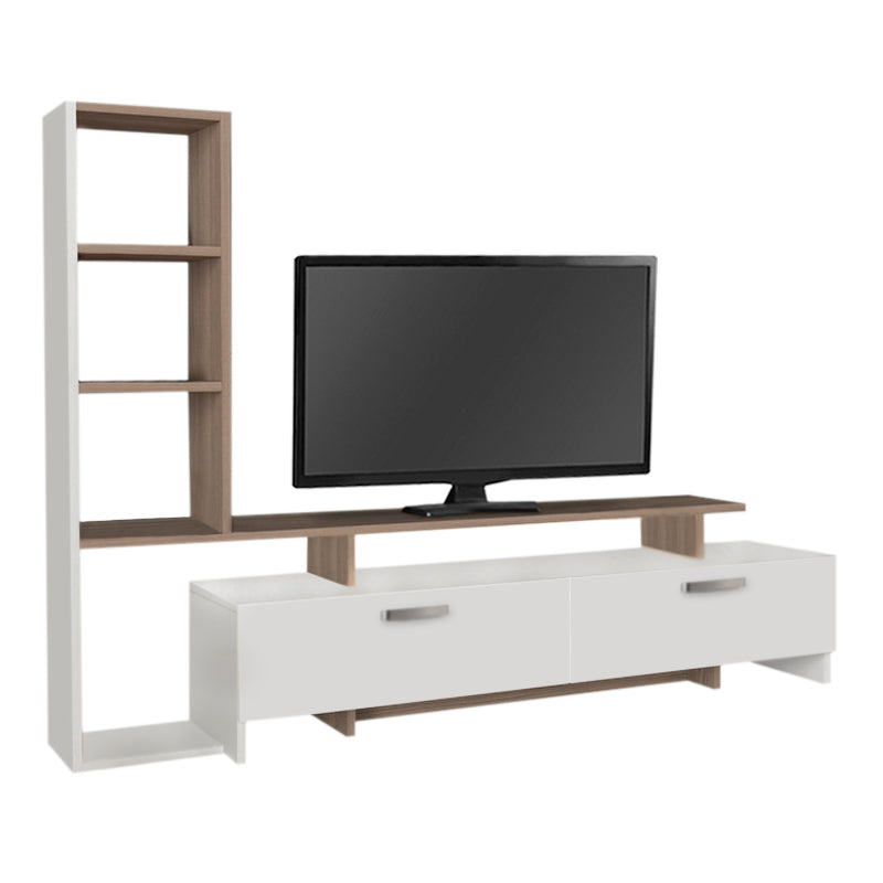 Σύνθεση τηλεόρασης Simal  με LED χρώμα λευκό - cordoba 168,2x31,3x120εκ. - Pakobazaar