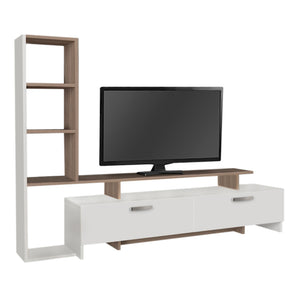 Σύνθεση τηλεόρασης Simal  με LED χρώμα λευκό - cordoba 168,2x31,3x120εκ. - Pakobazaar