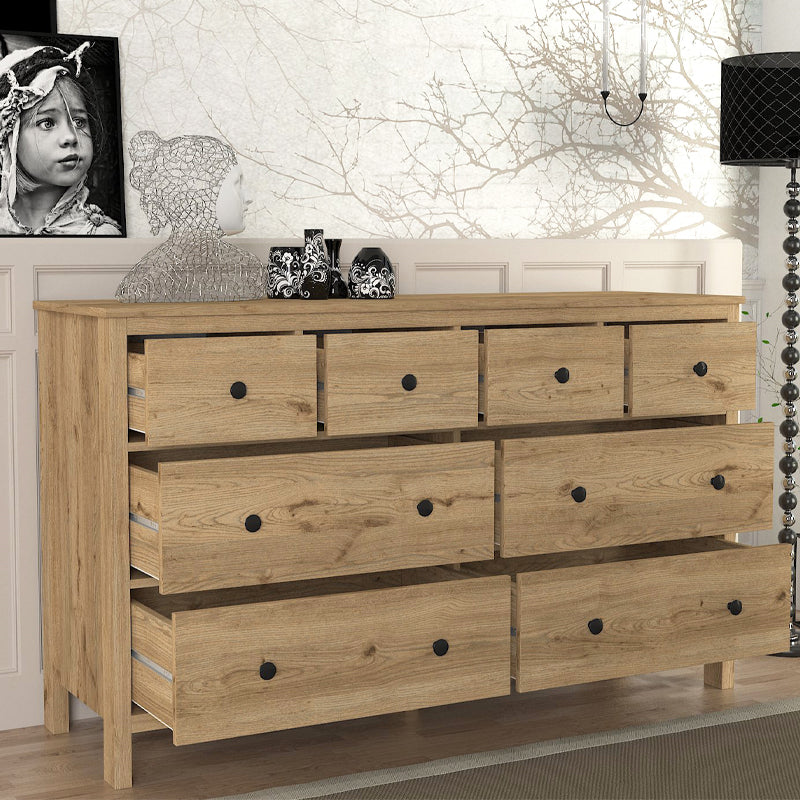Συρταριέρα - Μπουφές Sabina  χρώμα sepet oak 160x50x96εκ.