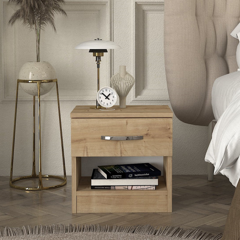 Κομοδίνο Lube  χρώμα sapphire oak 40x28,2x40εκ.
