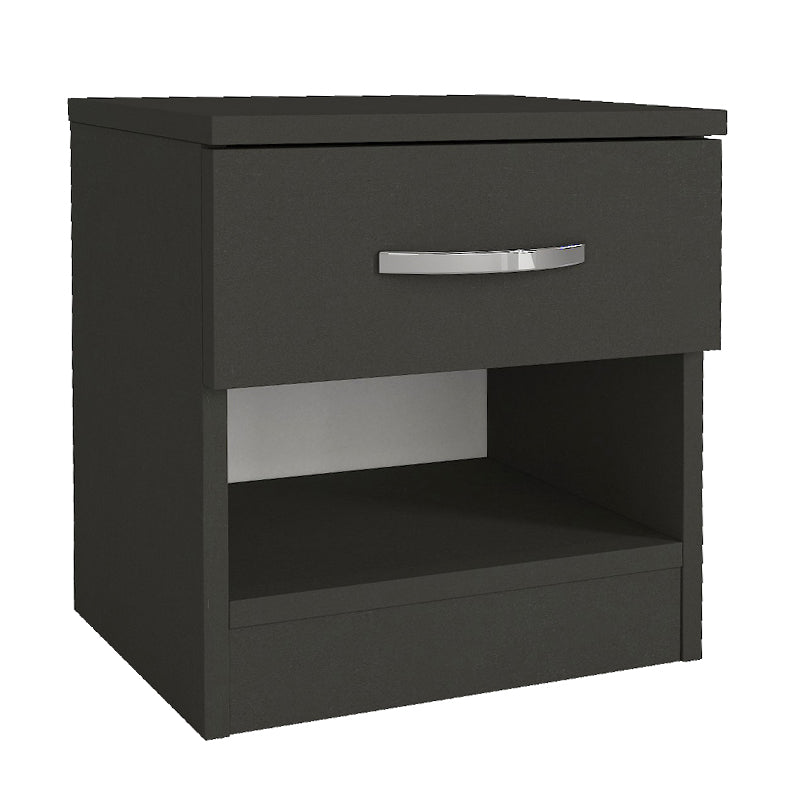 Κομοδίνο Lube  χρώμα ανθρακί 40x28,2x40εκ. - Pakobazaar