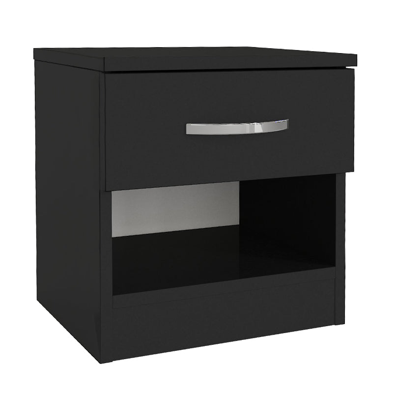 Κομοδίνο Lube  χρώμα μαύρο 40x28,2x40εκ.