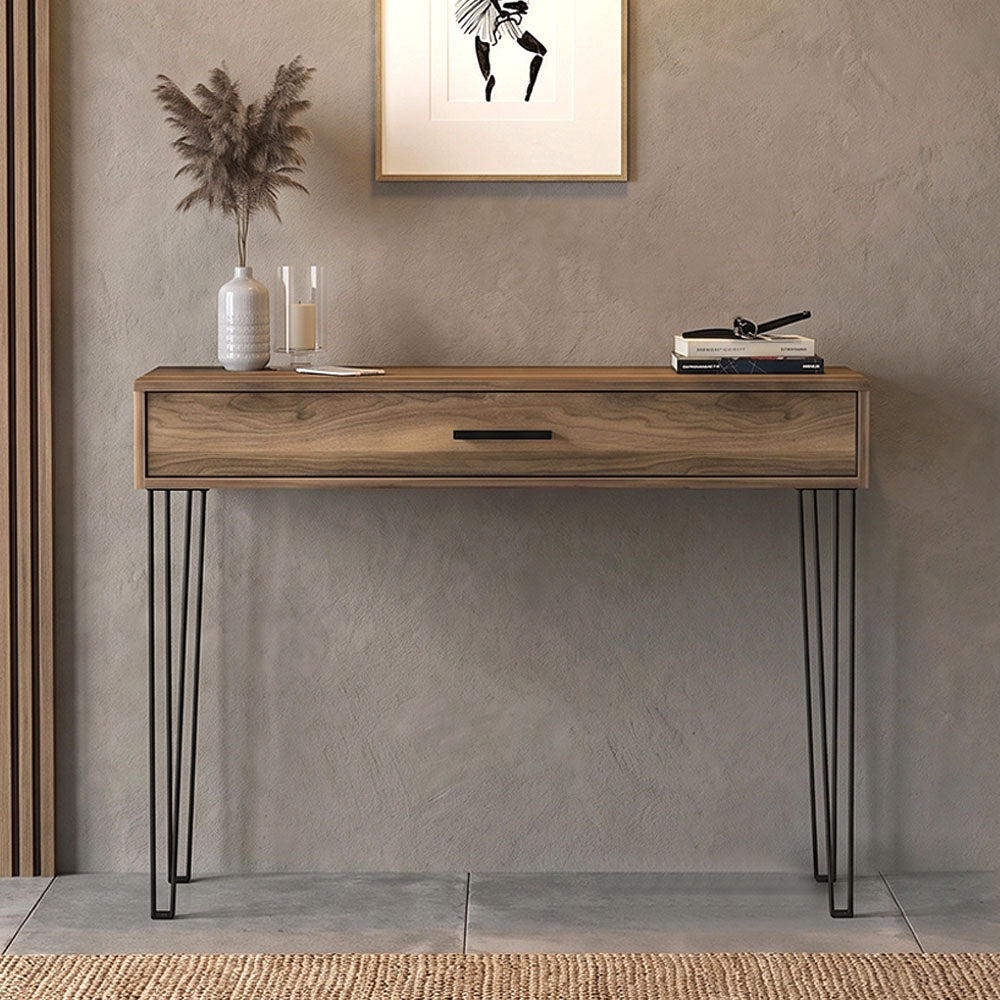 Κονσόλα Rochel  χρώμα καρυδί 120x35x89,8εκ.