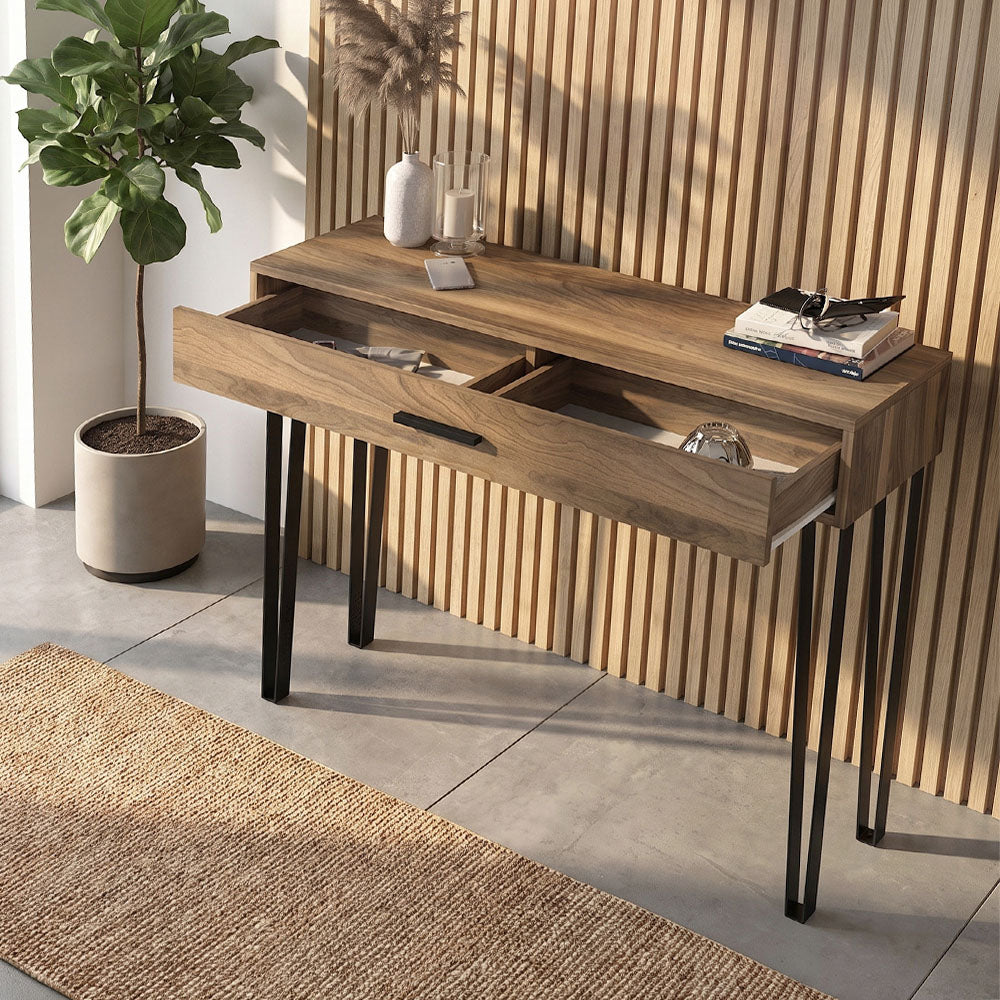 Κονσόλα Rochel  χρώμα καρυδί 120x35x89,8εκ.