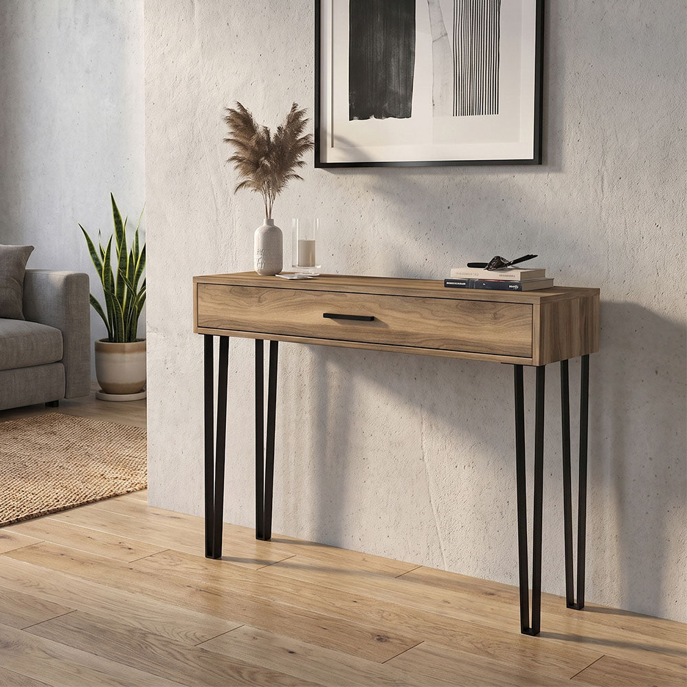 Κονσόλα Rochel  χρώμα καρυδί 120x35x89,8εκ.