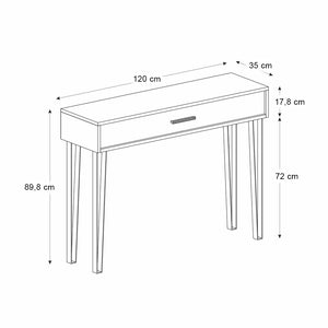 Κονσόλα Rochel  χρώμα καρυδί 120x35x89,8εκ.