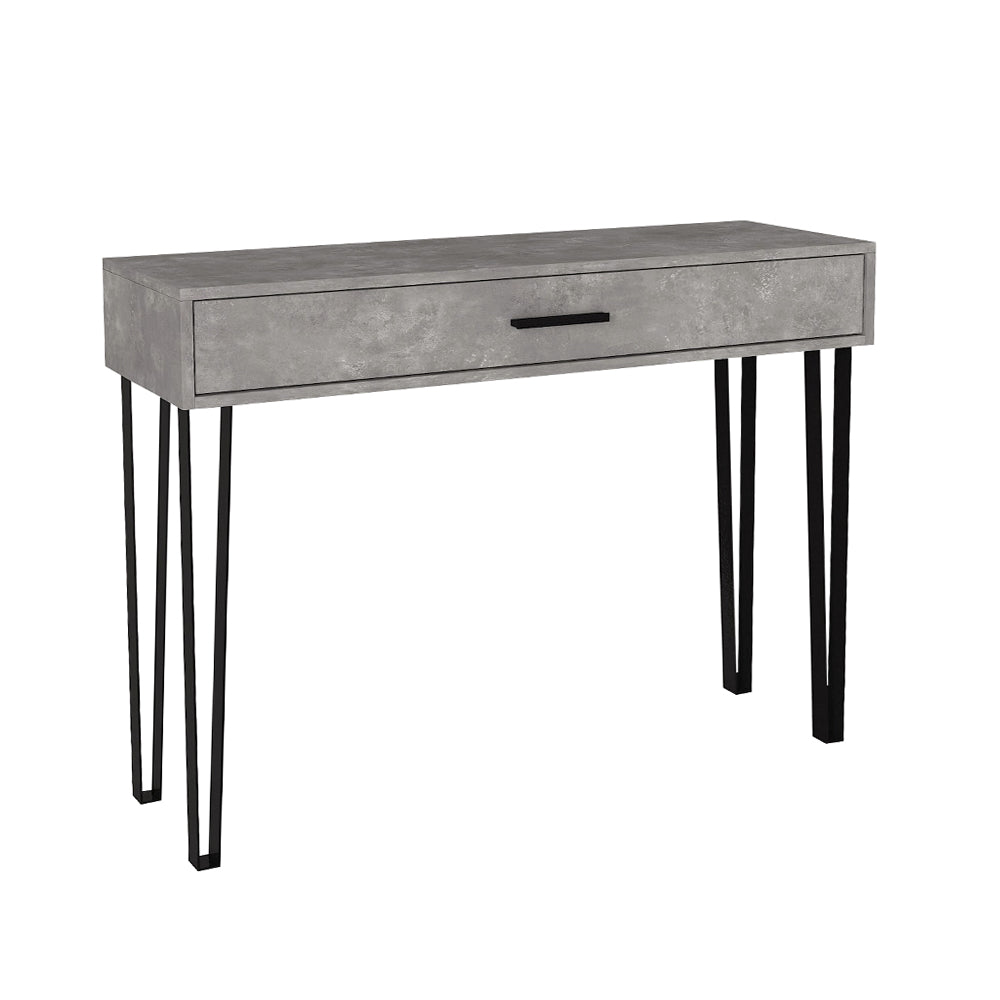 Κονσόλα Rochel  χρώμα γκρι σκυροδέματος 120x35x89,8εκ.