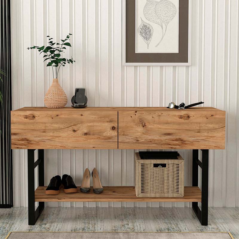 Κονσόλα Aron  χρώμα atlantic pine 138,8x41x75,7εκ.