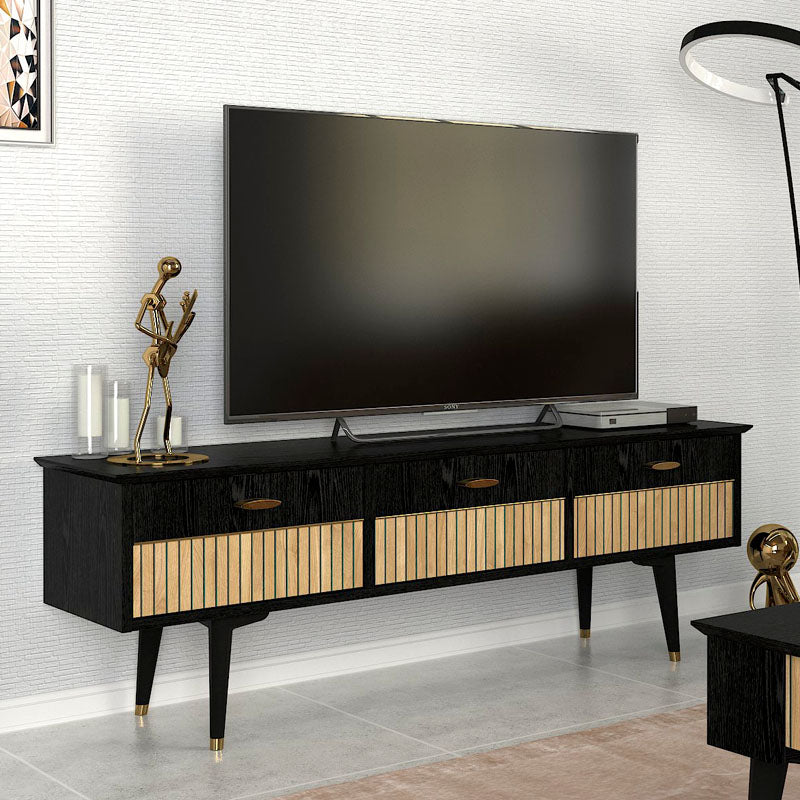 Έπιπλο τηλεόρασης Bolea  χρώμα modern black 150x35x49,7 εκ. - Pakobazaar