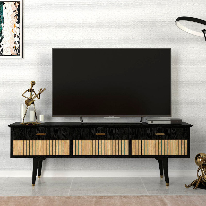Έπιπλο τηλεόρασης Bolea  χρώμα modern black 150x35x49,7 εκ. - Pakobazaar