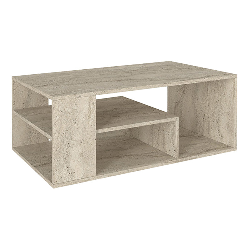 Τραπεζάκι σαλονιού Abdera  χρώμα travertine 110x60x42εκ. - Pakobazaar