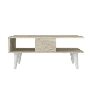 Τραπεζάκι σαλονιού Andros  χρώμα travertine 90x54x39,6εκ. - Pakobazaar