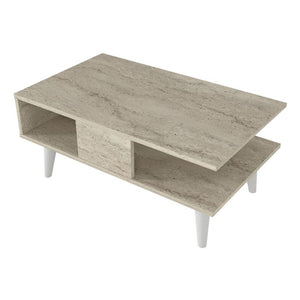 Τραπεζάκι σαλονιού Andros  χρώμα travertine 90x54x39,6εκ. - Pakobazaar