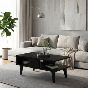 Τραπεζάκι σαλονιού Andros  χρώμα sencron black 90x54x39,6εκ. - Pakobazaar