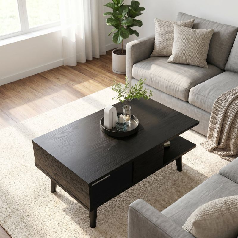 Τραπεζάκι σαλονιού Andros  χρώμα sencron black 90x54x39,6εκ. - Pakobazaar