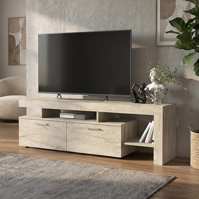 Έπιπλο τηλεόρασης Acnes  χρώμα travertine 160x40x53εκ. - Pakobazaar