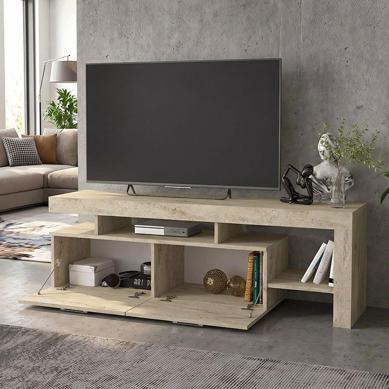 Έπιπλο τηλεόρασης Acnes  χρώμα travertine 160x40x53εκ. - Pakobazaar