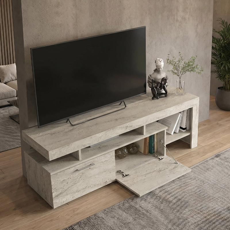 Έπιπλο τηλεόρασης Acnes  χρώμα travertine 160x40x53εκ. - Pakobazaar