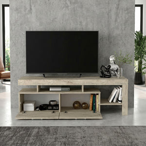 Έπιπλο τηλεόρασης Acnes  χρώμα travertine 160x40x53εκ. - Pakobazaar