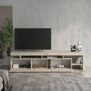 Έπιπλο τηλεόρασης Acnes  χρώμα travertine 220x40x52εκ. - Pakobazaar