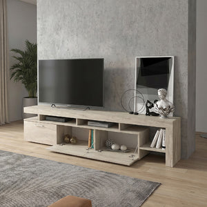 Έπιπλο τηλεόρασης Acnes  χρώμα travertine 220x40x52εκ. - Pakobazaar
