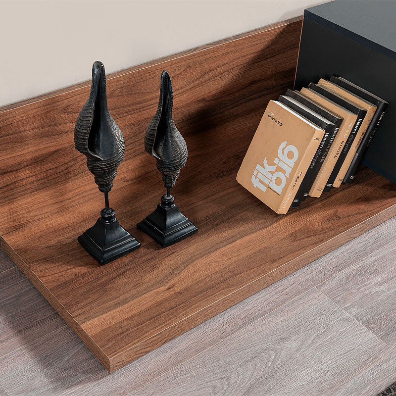 Έπιπλο τηλεόρασης Enstey  επεκτεινόμενο χρώμα καρυδί - ανθρακί 260x41,8x33,5εκ.