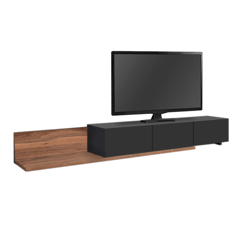 Έπιπλο τηλεόρασης Enstey  επεκτεινόμενο χρώμα καρυδί - ανθρακί 260x41,8x33,5εκ.