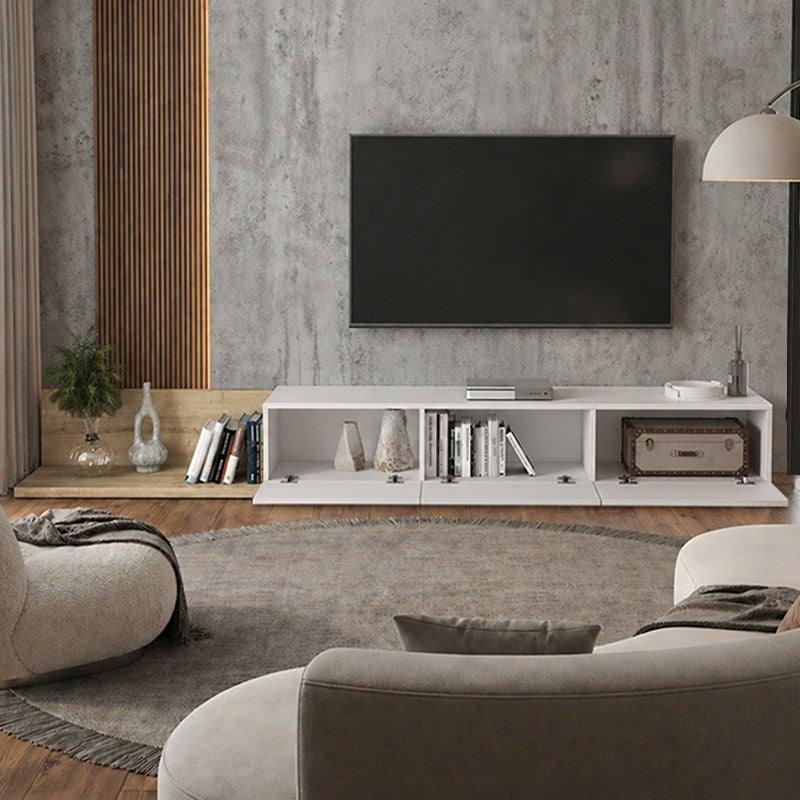 Έπιπλο τηλεόρασης Enstey  επεκτεινόμενο χρώμα sapphire oak - λευκό 260x41,8x33,5εκ. - Pakobazaar