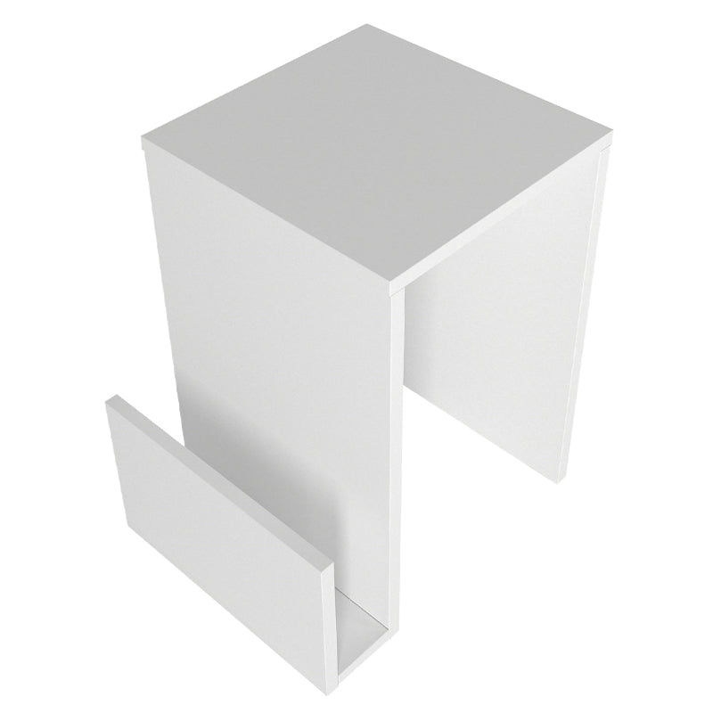 Τραπεζάκι βοηθητικό Regnar  χρώμα λευκό  43,1x33,5x52εκ.