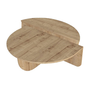 Τραπεζάκι σαλονιού Nilvia  χρώμα sapphire oak Ø85x35εκ.