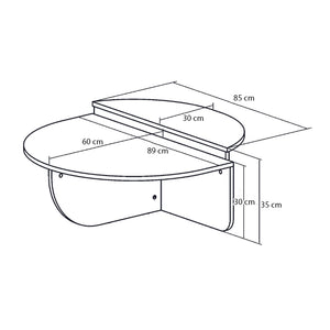 Τραπεζάκι σαλονιού Nilvia  χρώμα sapphire oak Ø85x35εκ.